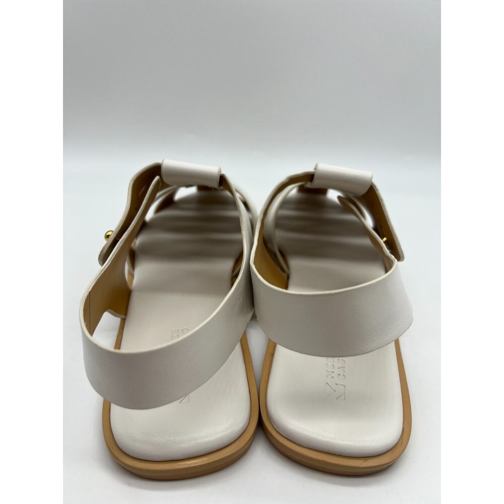 Mercedes Castillo Kailey Caged Fisherman White Leather Sandals Women's Size 9 - Picture 6 of 16